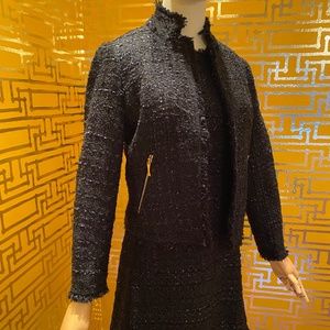 NWT Kate Spade Black Shimmer Tweed Evening Suit